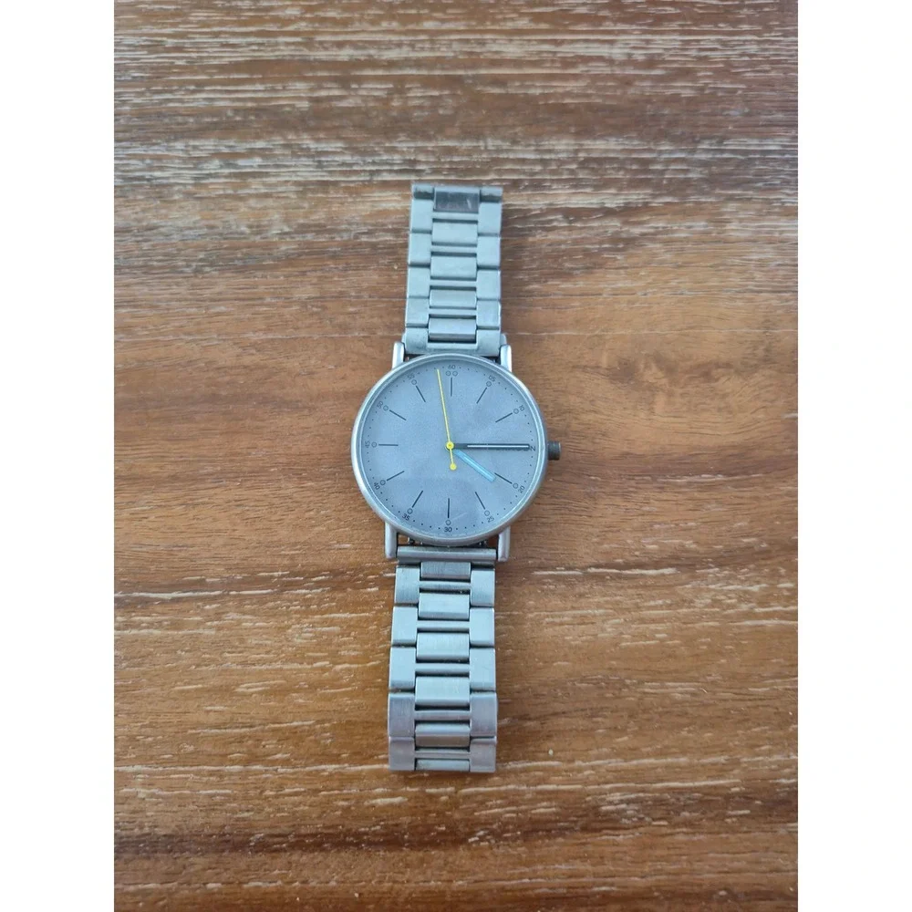 Skagen Wristwatch Mens OS Grey Minimalist Stainless Steel 01102800 Danish Modern